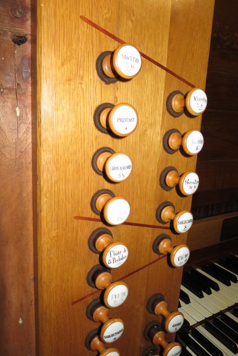 orgue de tribune : partie instrumentale de l'orgue, détail