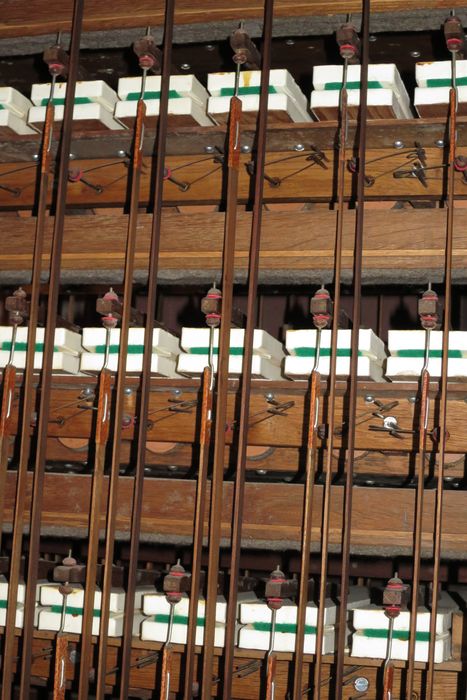 orgue de tribune : partie instrumentale de l'orgue, détail