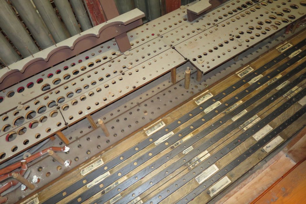 orgue de tribune : partie instrumentale de l'orgue, détail