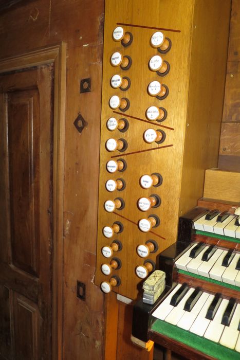 orgue de tribune : partie instrumentale de l'orgue, détail