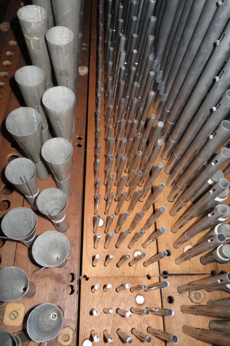 orgue de tribune : partie instrumentale de l'orgue, détail