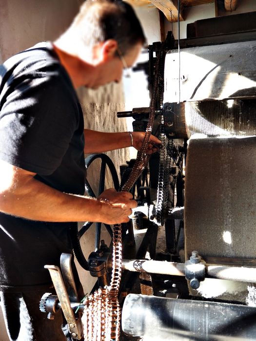 machine à démêler (carde nappeuse), dite Drousse, détail