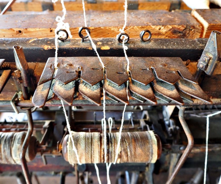 machine à bobiner (bobineuse assembleuse), détail