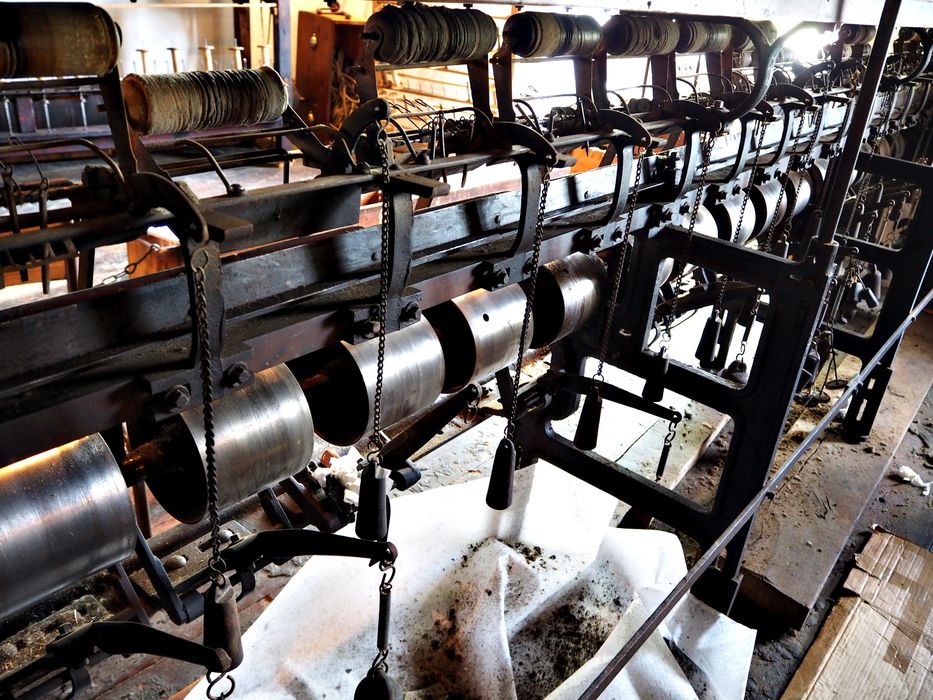 machine à bobiner (bobineuse assembleuse), détail