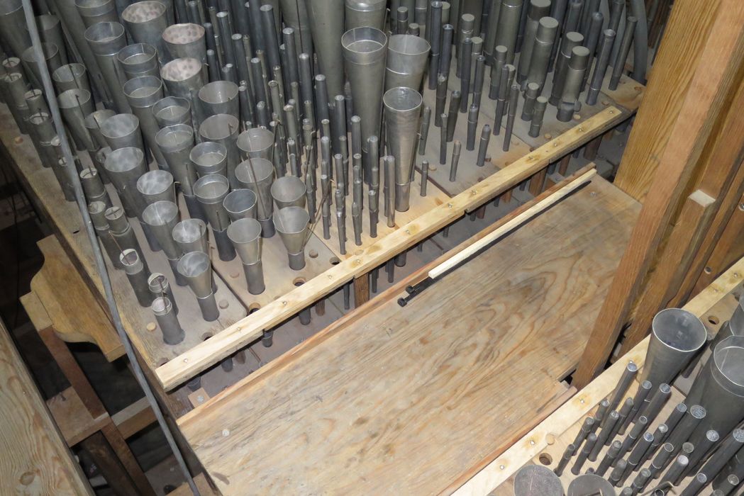 orgue de tribune : partie instrumentale de l'orgue, détail