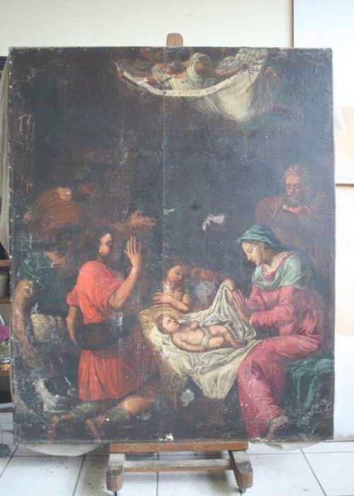 tableau : Adoration des bergers (l')
