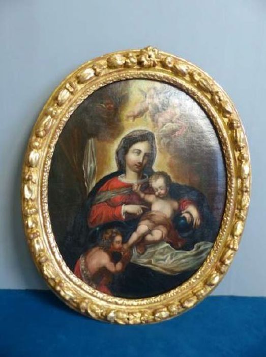 tableau : Vierge à l'Enfant en présence de saint Jean-Baptiste