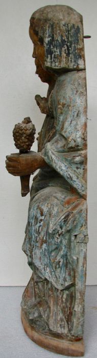 statue : Vierge à l'Enfant, profil gauche, vue générale