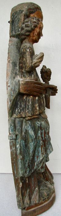 statue : Vierge à l'Enfant, profil droit, vue générale
