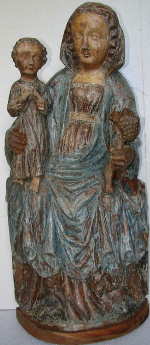 statue : Vierge à l'Enfant, détail