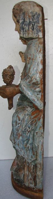 statue : Vierge à l'Enfant, profil gauche, vue générale