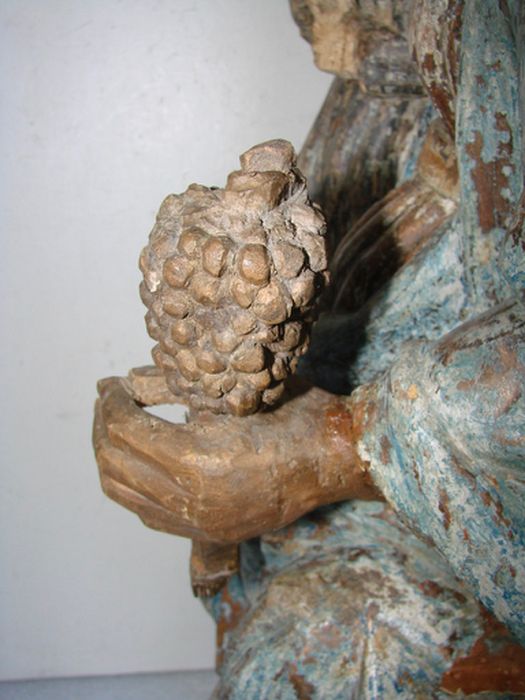 statue : Vierge à l'Enfant, détail 