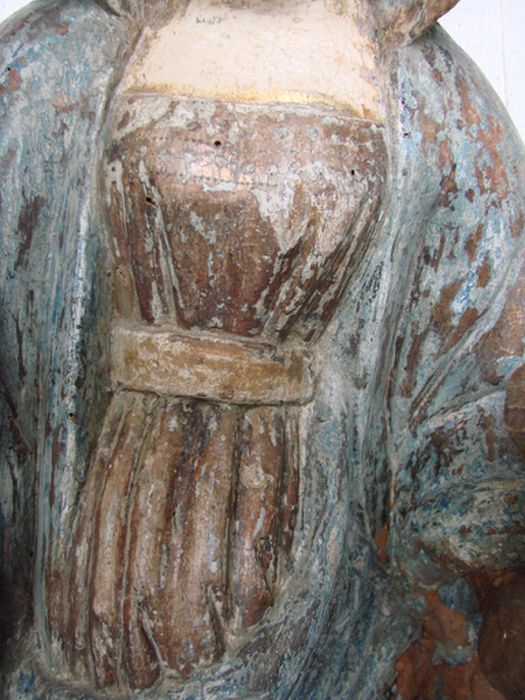 statue : Vierge à l'Enfant, détail