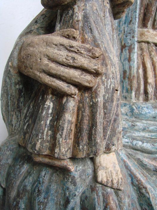 statue : Vierge à l'Enfant, détail