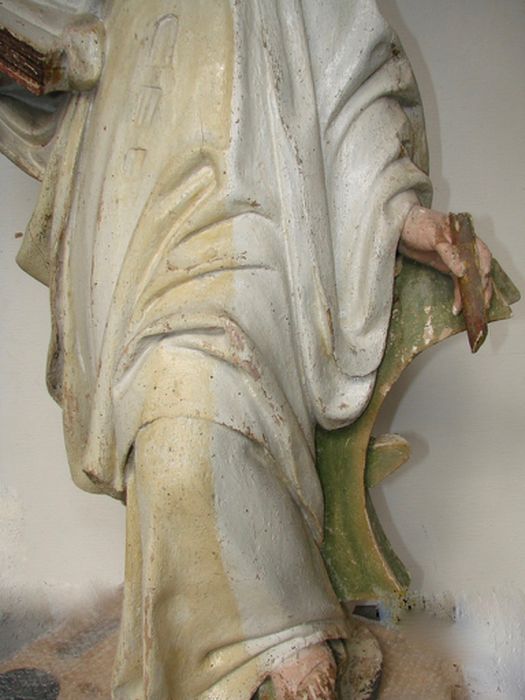 statue : Sainte Catherine, détail