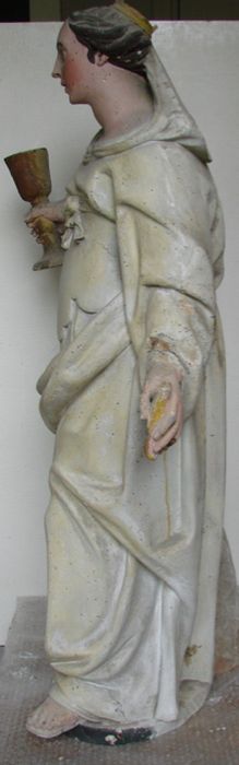 statue : Sainte Foy, profil gauche, vue générale