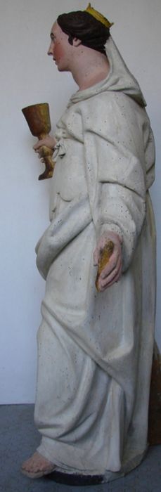 statue : Sainte Foy, profil gauche, vue générale