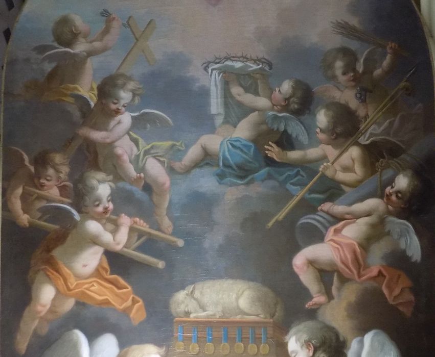 tableau : Adoration du Sacré-Coeur (l'), détail