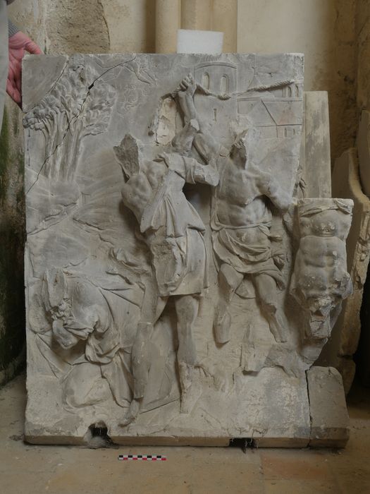 bas-relief : Martyre de saint Pierre et de saint Paul (le)