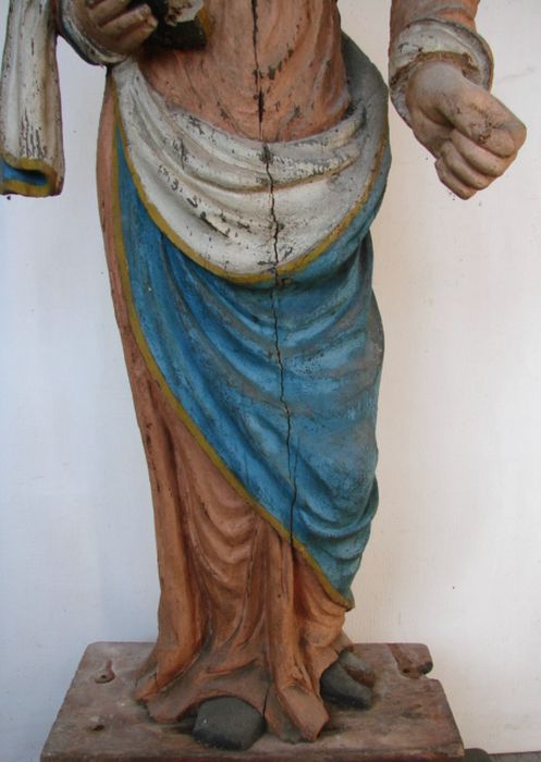 statue : Sainte Julienne, détail