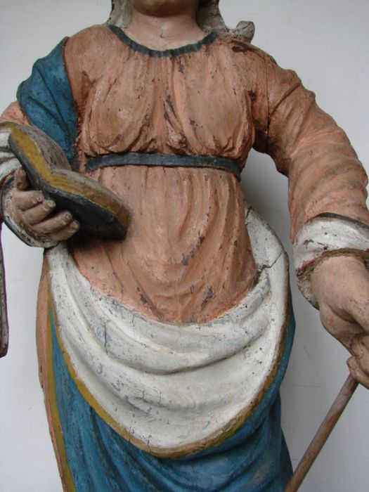 statue : Sainte Julienne, détail