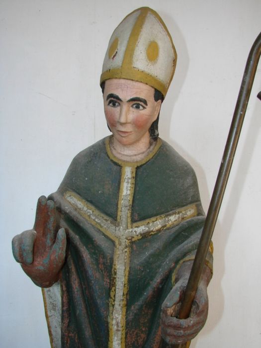statue : saint évêque, vue partielle - © Ministère de la Culture (France), Médiathèque du patrimoine et de la photographie (département de la documentation), tous droits réservés