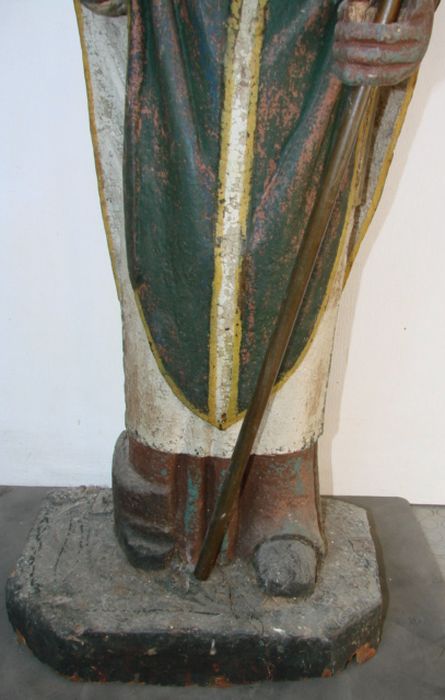 statue : saint évêque, détail - © Ministère de la Culture (France), Médiathèque du patrimoine et de la photographie (département de la documentation), tous droits réservés