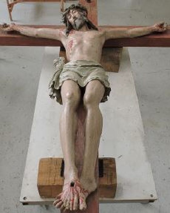 statue de Calvaire : Christ en croix - © Ministère de la Culture (France), Médiathèque du patrimoine et de la photographie (département de la documentation), tous droits réservés