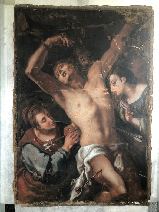 tableau : Saint Sébastien soigné par Irène