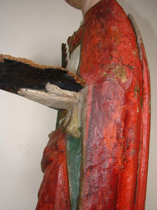 statue : Saint Celse, profil gauche, vue partielle