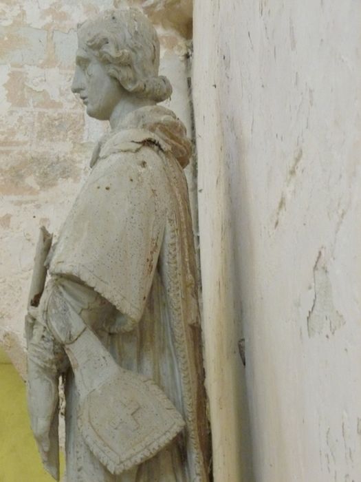 statue : Saint Gervais, profil gauche, vue partielle