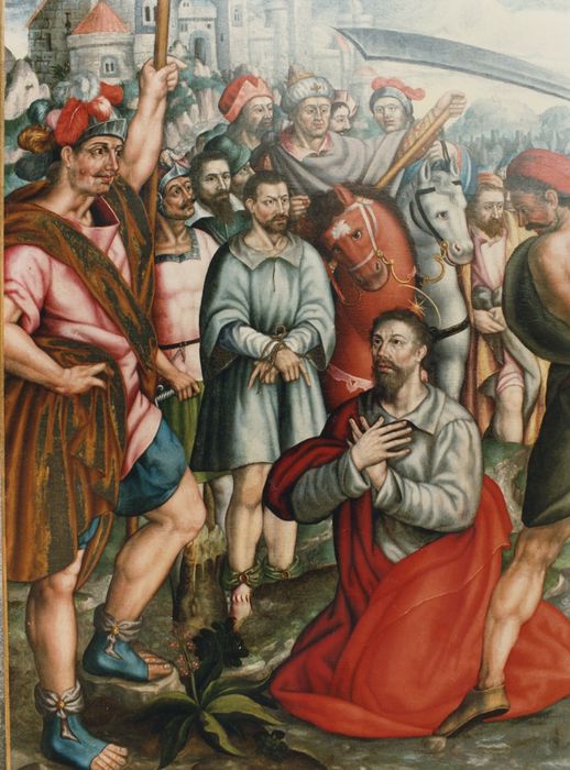 tableau : Décollation d'un martyr, vue partielle