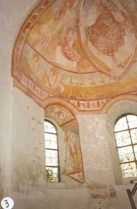 peinture monumentale de la chapelle : Christ en majesté, vue partielle