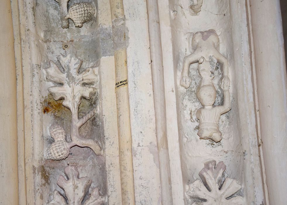 Chapelle est, détail des voussures de l’arc