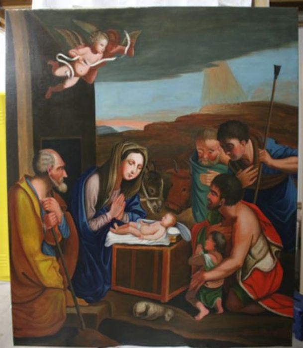 tableau : Adoration des bergers (l’)