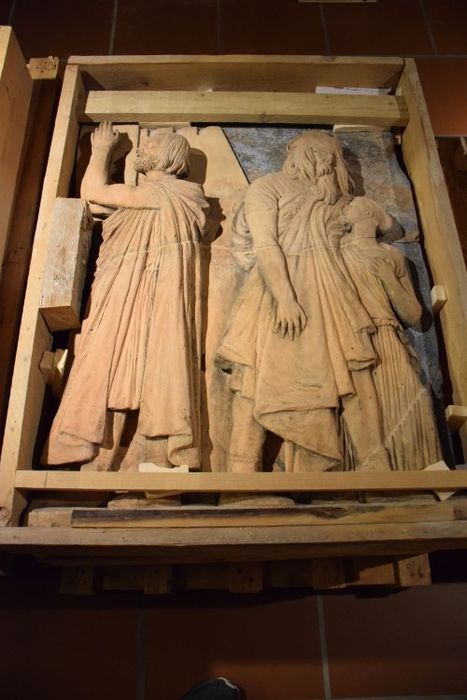 bas-relief : Représentation d’une pièce de théâtre (Oedipe roi de Sophocle)