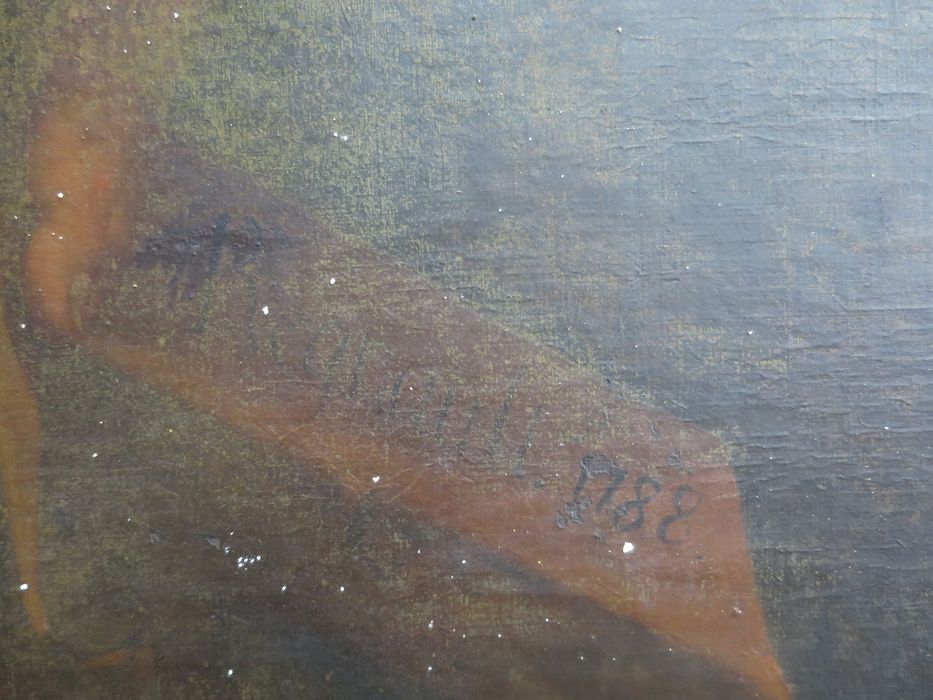 tableau : Saint Jean l’Évangéliste, détail de la date