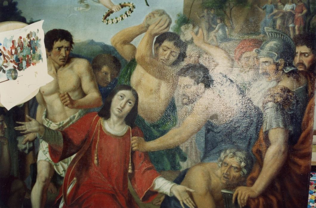 tableau du maître-autel : Martyre de saint Étienne, vue partielle