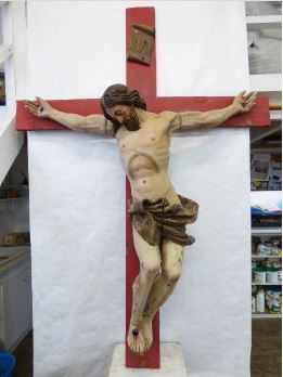 statue : Christ en croix - © Ministère de la Culture (France), Médiathèque du patrimoine et de la photographie (département de la documentation), tous droits réservés 