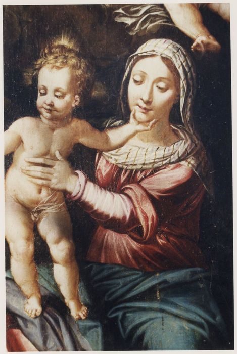 tableau : Marie Jésus et sainte Anne, vue partielle