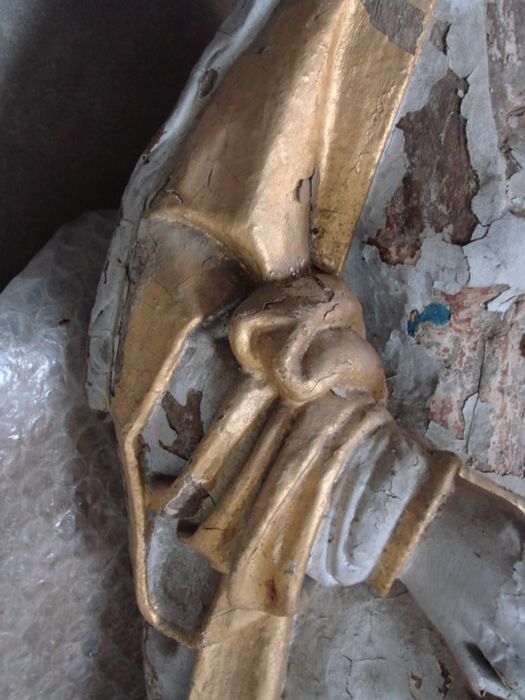 statue : Vierge à l'Enfant, détail