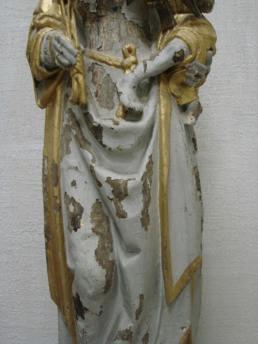 statue : Vierge à l'Enfant, détail