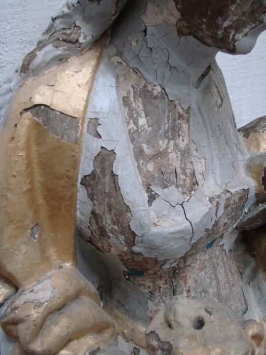 statue : Vierge à l'Enfant, détail