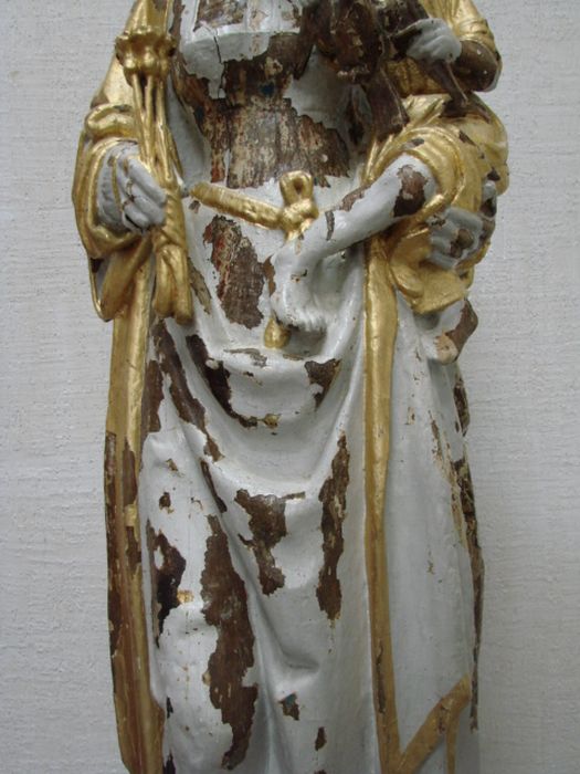 statue : Vierge à l'Enfant, détail