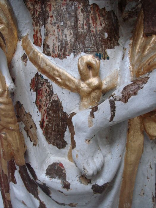 statue : Vierge à l'Enfant, détail