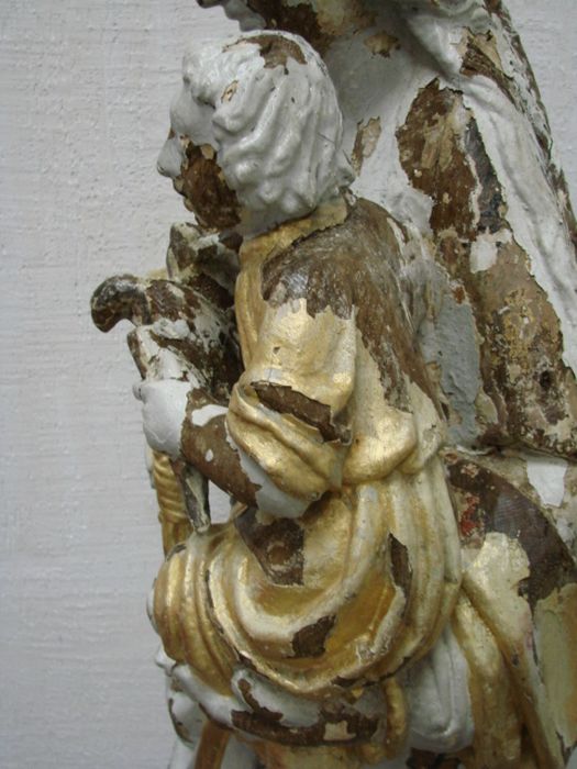 statue : Vierge à l'Enfant, détail de l’enfant