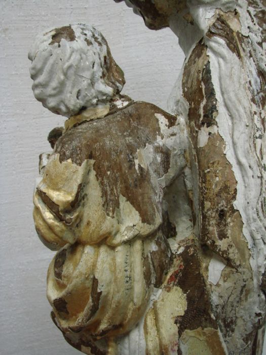 statue : Vierge à l'Enfant, détail de l’enfant