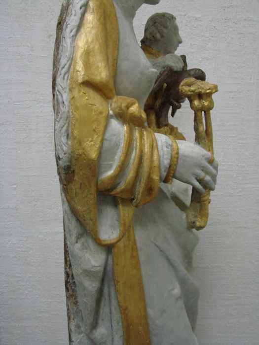statue : Vierge à l'Enfant, détail