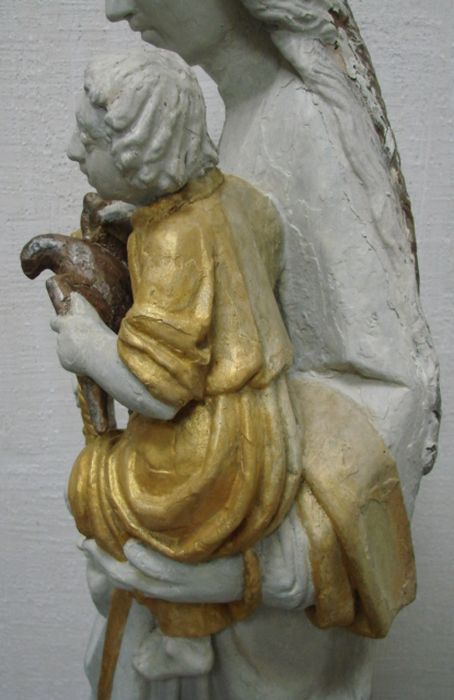 statue : Vierge à l'Enfant, détail