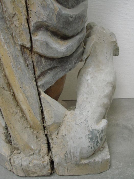statue : Saint Roch, détail